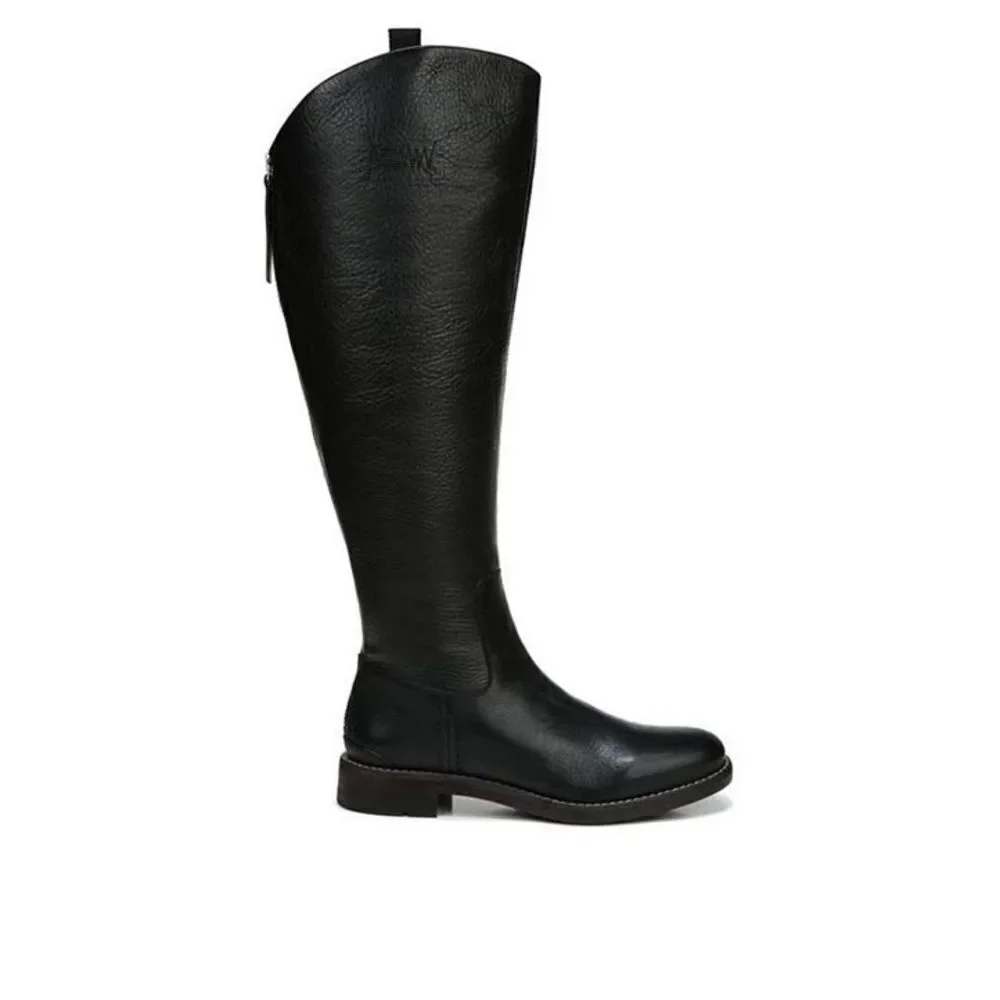 Franco Sarto The Meyer Wide Calf Knee-High Riding Boots Black 9